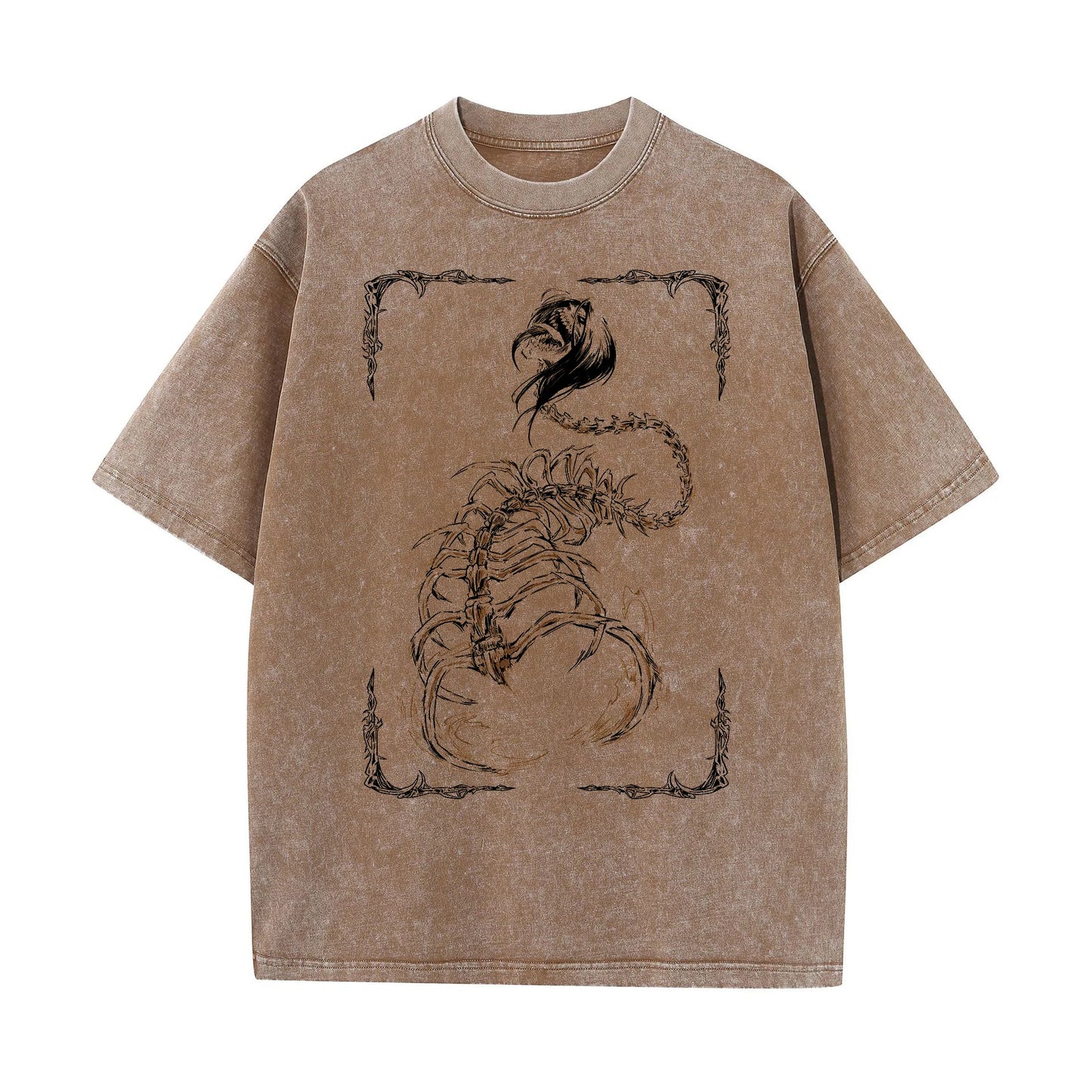 washed attack on titan tee