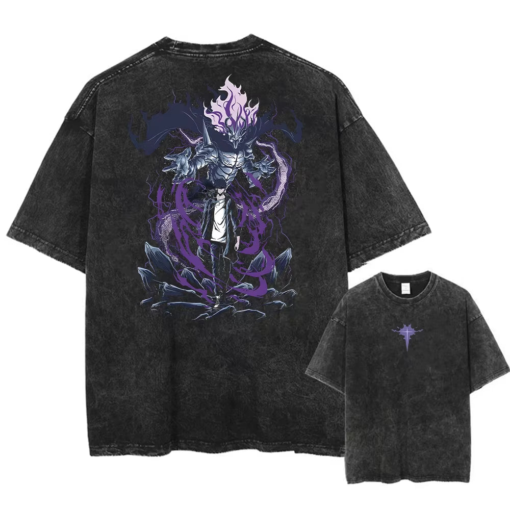Faded Solo leveling graphic T-shirt
