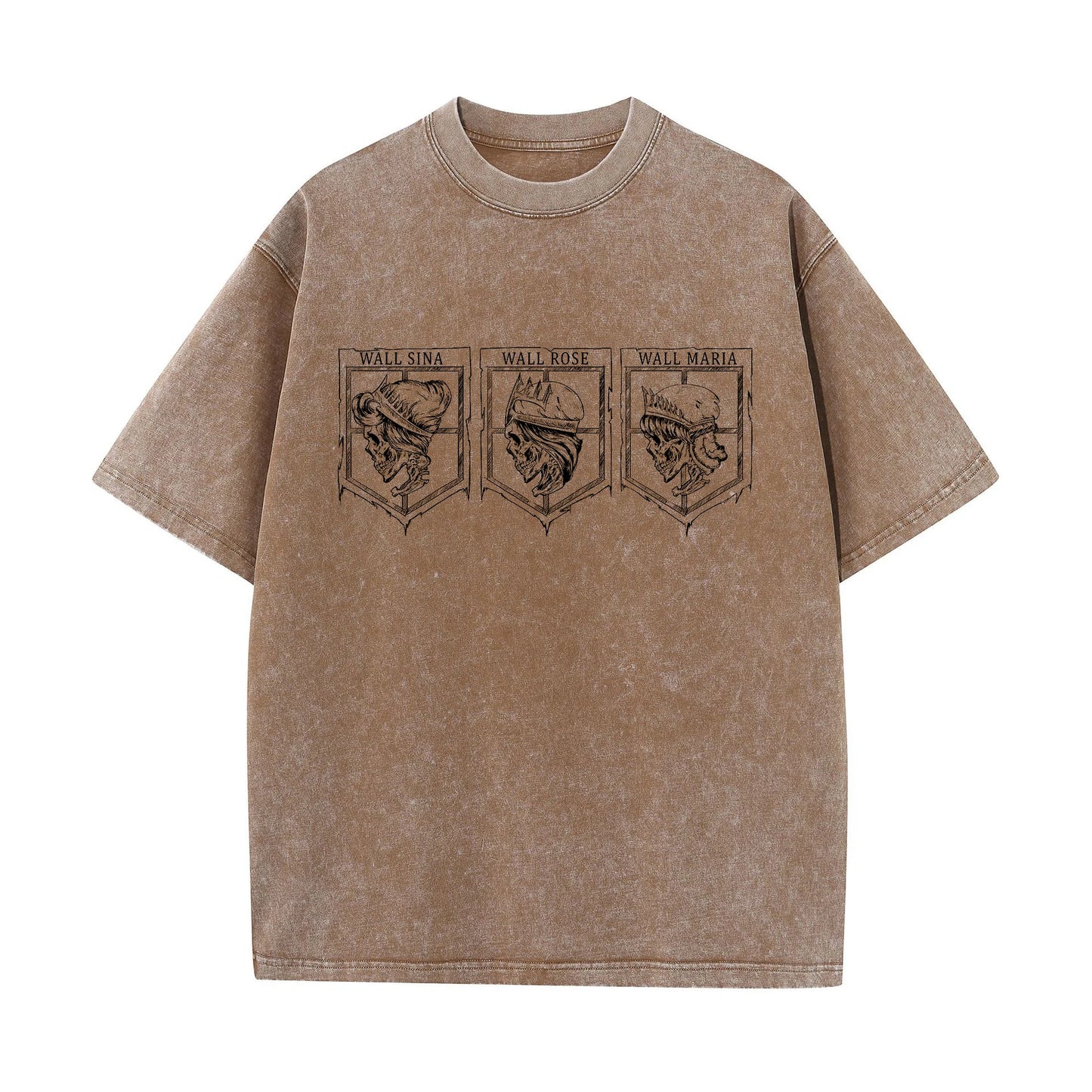 washed attack on titan tee