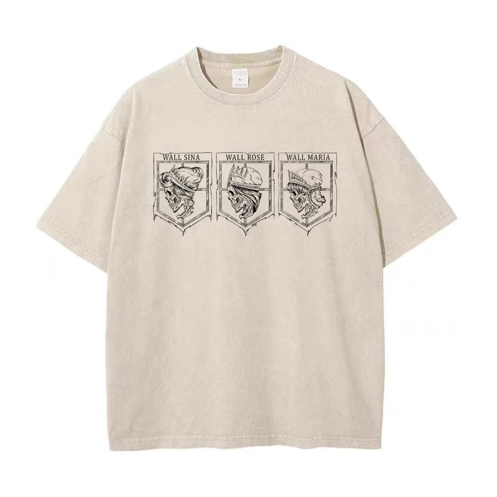 washed attack on titan tee