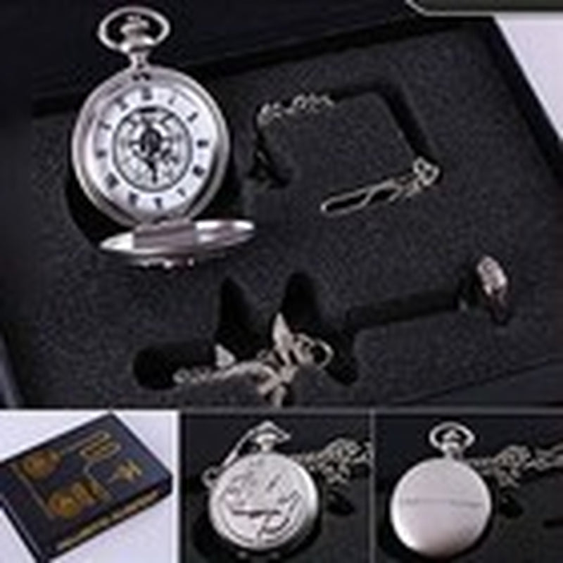 Full Metal Alchemist Pocket Watch Necklace Ring 